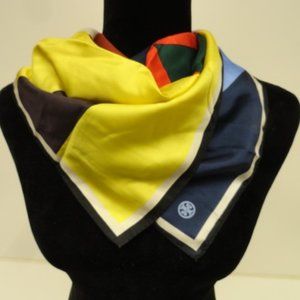 Womens Tory Burch Printed Multicolored Silk Scarf